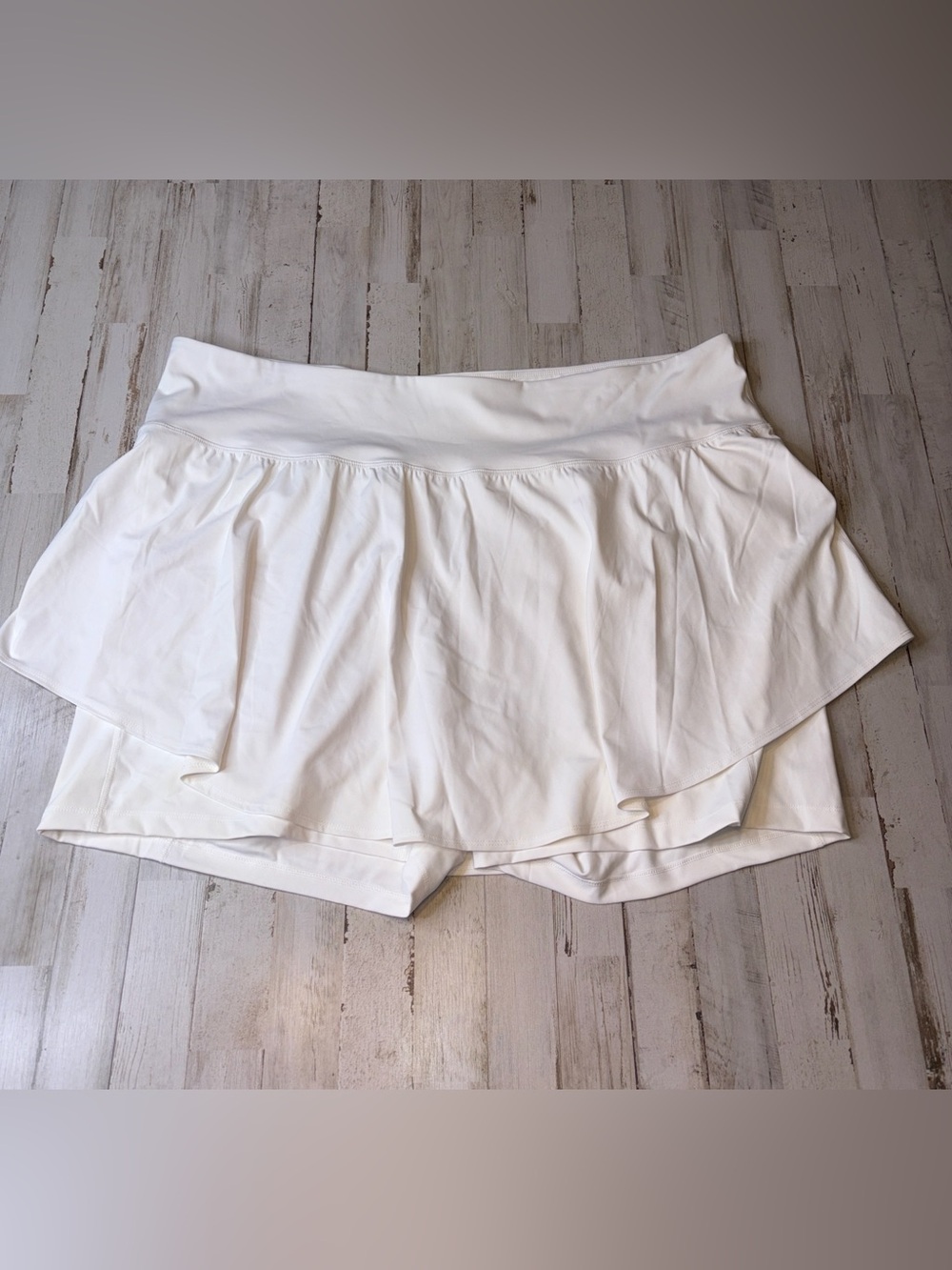 Old Navy Womens Extra High-Waisted PowerSoft Pleated White Skort Plus Size 4X